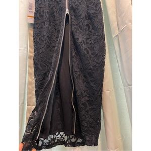 Strapless fullback zipper black dress